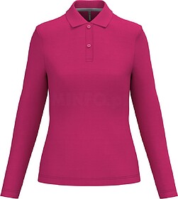 K244C Polo de senhora manga comprida tam: M cor: Fuchsia : K...
