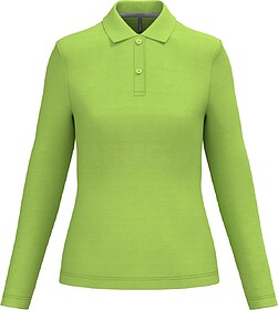 K244C Polo de senhora manga comprida tam: S cor: Lime : Kari...