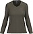 T-shirt de manga comprida decote V senhora K382 - imagem 1