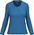 T-shirt de manga comprida decote V senhora K382 - imagem 1
