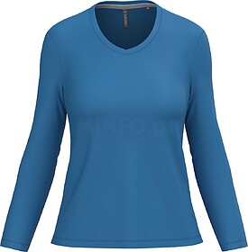 K382C T-shirt de manga comprida decote V senhora tam: XL cor...
