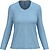 T-shirt de manga comprida decote V senhora K382 - imagem 1