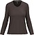 T-shirt de manga comprida decote V senhora K382 - imagem 1