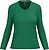 T-shirt de manga comprida decote V senhora K382 - imagem 1