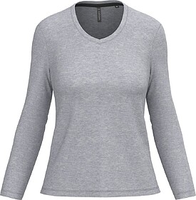 K382C T-shirt de manga comprida decote V senhora tam: 3XL co...