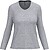 T-shirt de manga comprida decote V senhora K382 - imagem 1