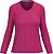 T-shirt de manga comprida decote V senhora K382 - imagem 1