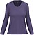 T-shirt de manga comprida decote V senhora K382 - imagem 1