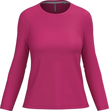 T-shirt de senhora de manga comprida e decote redondo K383