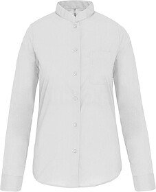 K514 Camisa de senhora com gola à padre manga comprida tam:...