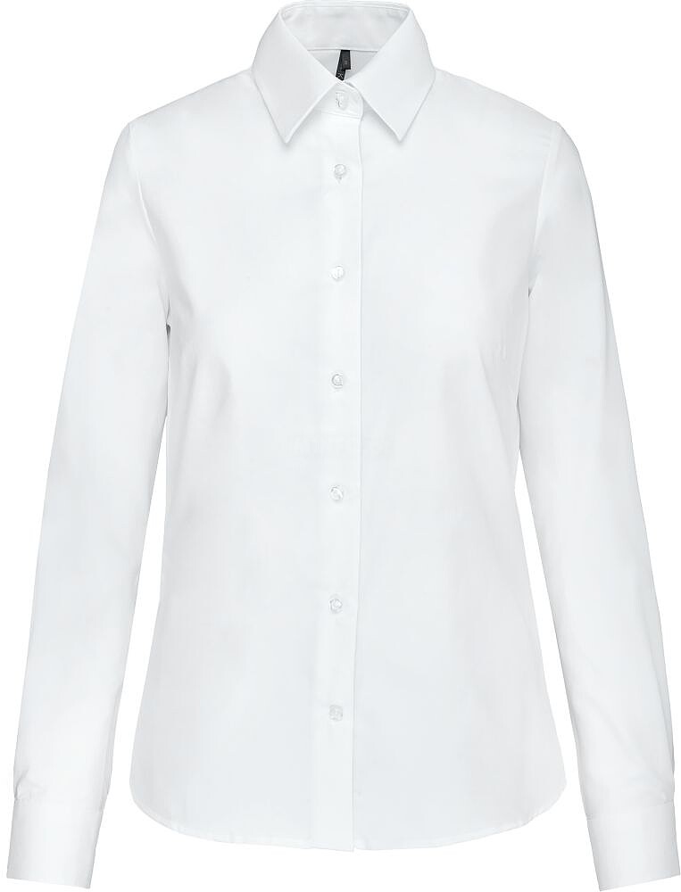 Camisa de senhora manga comprida em Oxford de tratamento fácil K534