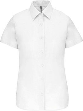 Camisa de senhora manga curta em Oxford tratamento fácil K536