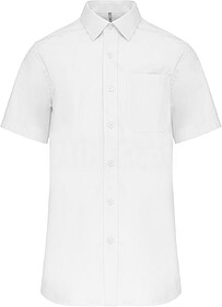 K543 Camisa de manga curta em popeline tratamento fácil tam...