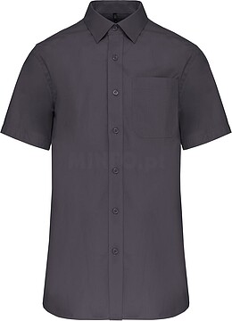 Camisa de manga curta em popeline tratamento fácil K543