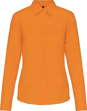 Camisa popeline poliéster/ algodão de tratamento fácil de senhora K549
