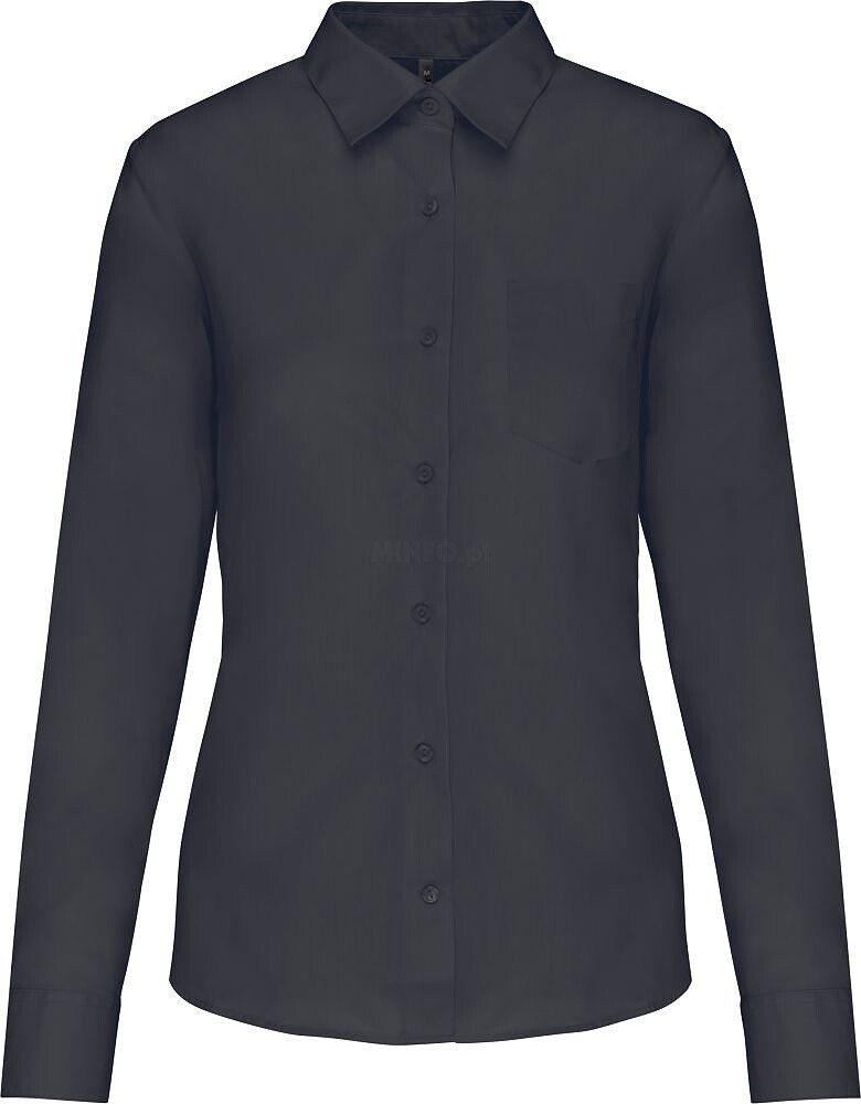 Camisa popeline poliéster/ algodão de tratamento fácil de senhora K549