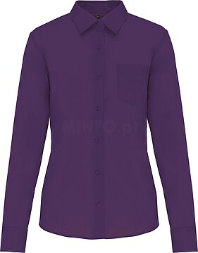 Camisa popeline poliéster/ algodão de tratamento fácil de senhora K549