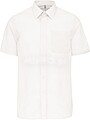 Camisa popeline poliéster/ algodão manga curta de tratamento fácil de homem K551