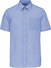 K551C Camisa popeline poliéster/ algodão manga curta de tr...