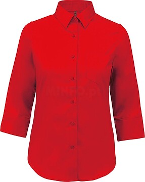 Camisa popeline poliéster/ algodão manga a 3/ 4 de tratamento fácil de senhora K558