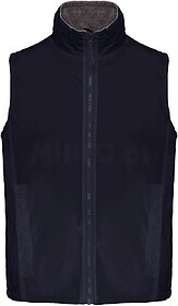 K679 Colete forrado a polar unissexo tam: XXL cor: Navy/ Gre...
