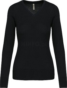 Pullover de senhora decote V K966