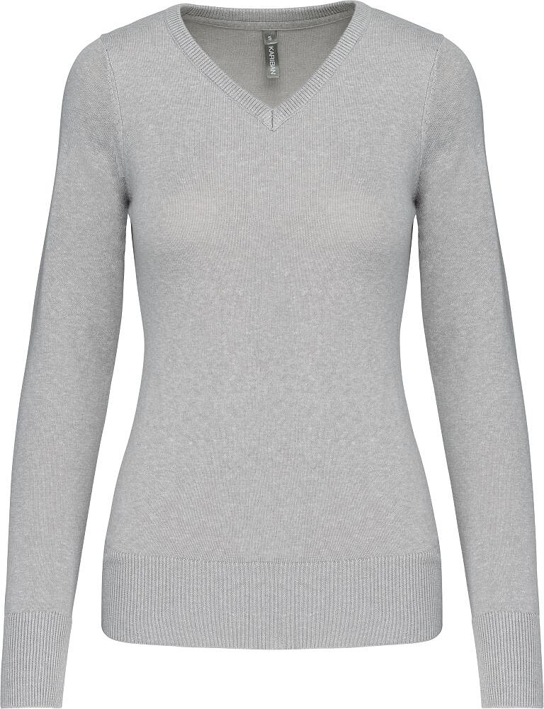 Pullover de senhora decote V K966