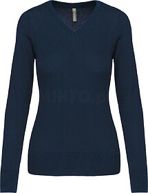 K966 Pullover de senhora decote V tam: XL cor: Navy : Kariba...