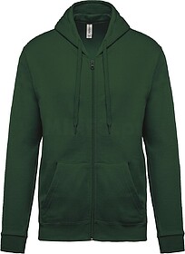 K479 Sweatshirt com fecho e capuz tam: XXL cor: Forest Green...