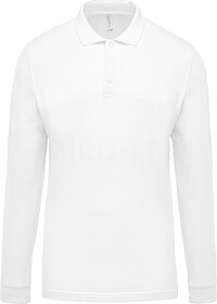 K256 Polo piqué de homem de manga comprida tam: L cor: Whit...