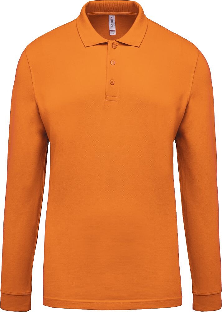 Polo piqué de homem de manga comprida K256