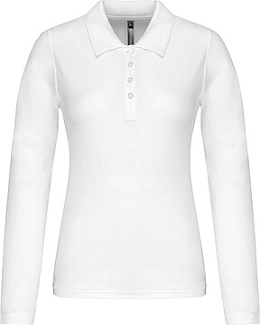 Polo piqué de senhora de manga comprida K257