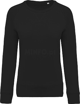 Sweatshirt BIO de senhora com decote redondo e mangas raglan K481