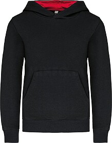 K453 Sweatshirt de criança com capuz em contraste tam: 12/1...