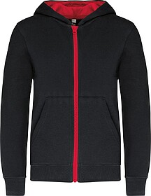 K486 Sweatshirt de criança com capuz e fecho tam: 12/14 yea...