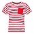 T-shirt às riscas de criança estilo marinheiro de manga curta com bolso K379 - imagem 1