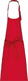 K895 Avental de algodão sem bolso tam: One Size cor: Red : ...