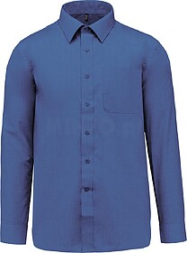 K545C Camisa popeline poliéster/ algodão de tratamento fá...