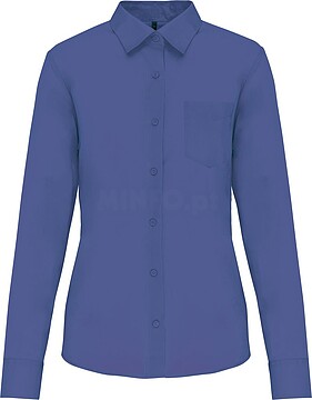 Camisa popeline poliéster/ algodão de tratamento fácil de senhora K549