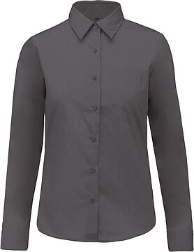 Camisa popeline poliéster/ algodão de tratamento fácil de senhora K549