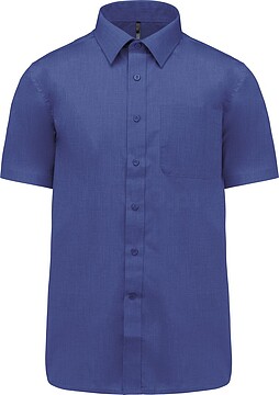 Camisa popeline poliéster/ algodão manga curta de tratamento fácil de homem K551