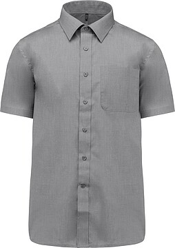 Camisa popeline poliéster/ algodão manga curta de tratamento fácil de homem K551