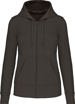 Sweatshirt eco-responsável com capuz e fecho de senhora K4031