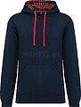 Sweatshirt com capuz em contraste estampado unissexo K4013