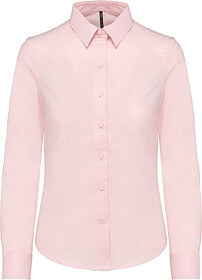 K534C Camisa de senhora manga comprida em Oxford de tratamen...