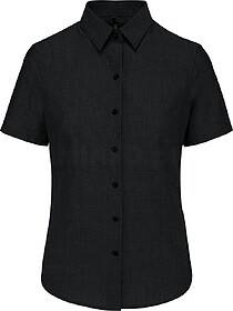 K536C Camisa de senhora manga curta em Oxford tratamento fá...