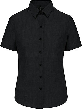 Camisa de senhora manga curta em Oxford tratamento fácil K536