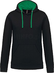 K446 Sweatshirt com capuz em contraste tam: XXL cor: Black/ ...