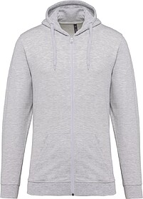 K479 Sweatshirt com fecho e capuz tam: 4XL cor: Ash Heather ...