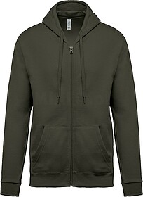 K479 Sweatshirt com fecho e capuz tam: XL cor: Dark Khaki : ...